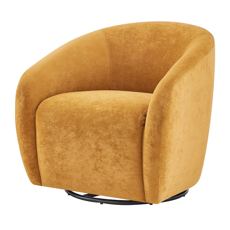 NPD Furniture Regina Velvet Swivel Accent Arm Chair
