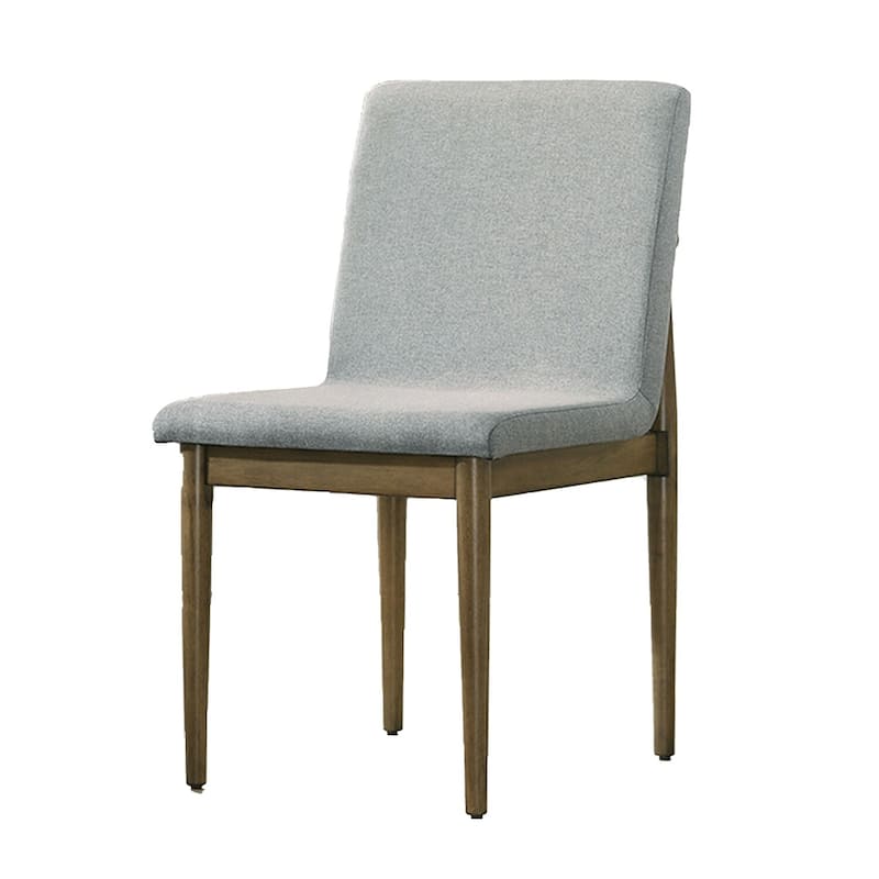 Brown/Gray Fabric Upholstered Wood Frame Dining Chair, Set of 2, Sturdy Dining Chair for Dining Rooms - 21.75