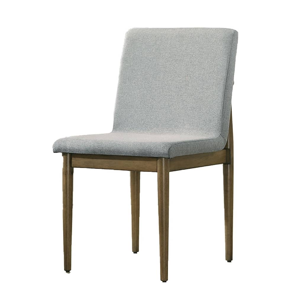 Brown/Gray Fabric Upholstered Wood Frame Dining Chair, Set of 2, Sturdy Dining Chair for Dining Rooms - 21.75