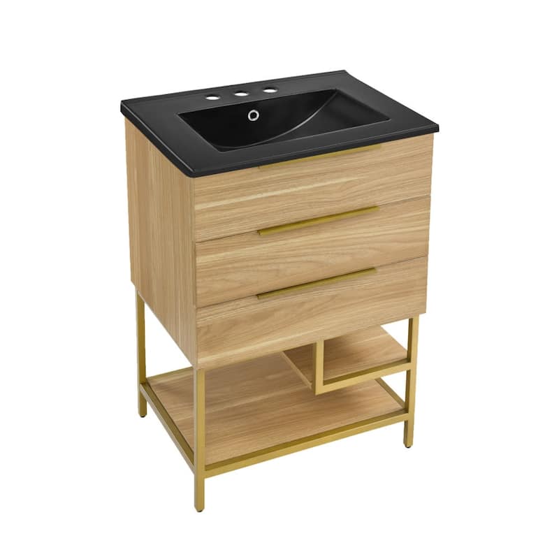 Swiss Madison SM-BV380-3MB Carre 24" Free Standing Single Basin Vanity