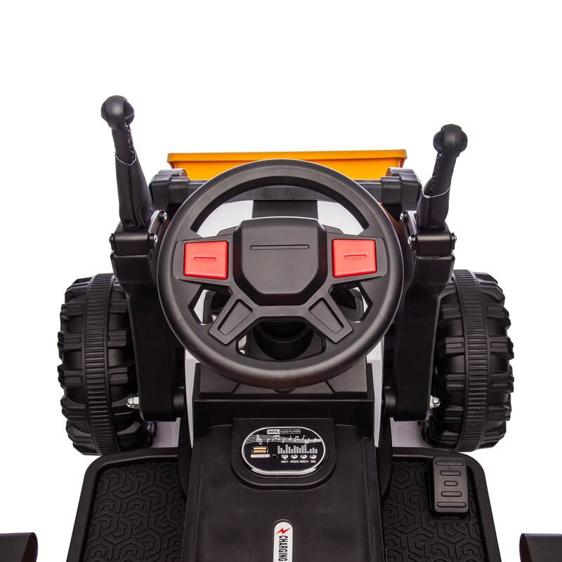 24v Kids Ride-On Electric Tractor Toy W/Parent Remote Control,3-Speed Adjustable,Built-In Music Player,Led Tail-Light