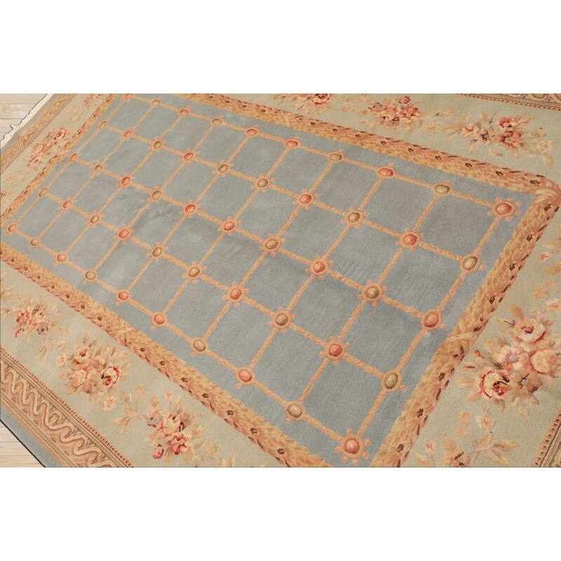 5'10''x8'9'' Hand Knotted Wool French Aubusson Savonerrie 300 KPSI Rug - 5' 10'' x 8' 9''