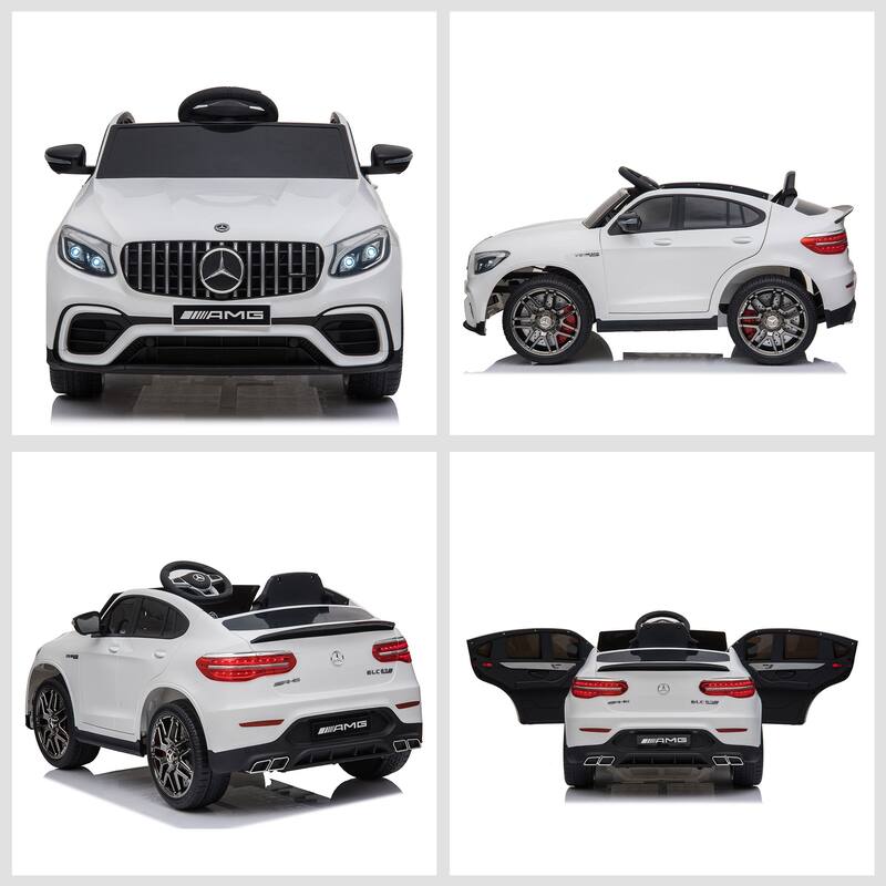 12V Mercedes Benz AMG GLC63S Coupe with Remote Control, White