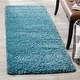 preview thumbnail 81 of 170, SAFAVIEH California Shag Izat 2-inch Thick Area Rug 2'3" x 7' Runner - Turquoise