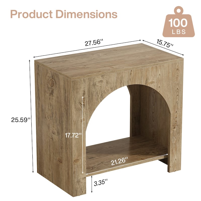 Farmhouse Night Stand Bedside Table for Bedroom Home Living Room