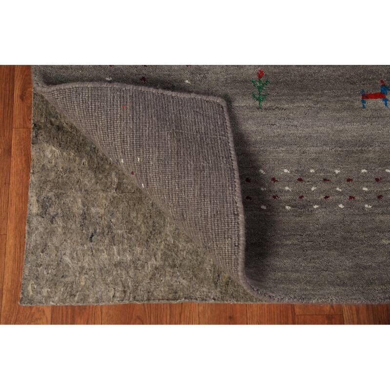 Tribal Gabbeh Oriental Area Rug Handmade Wool Carpet - 5'7" x 7'11"