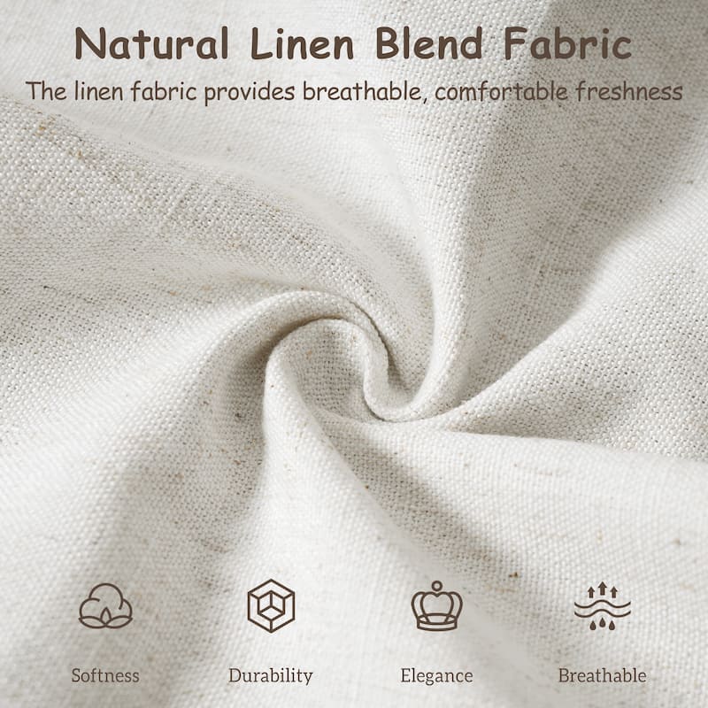 Christopher Knight Home - Serena Modern Linen Upholstered Bed Frame with Thick Headboard and Wooden Legs