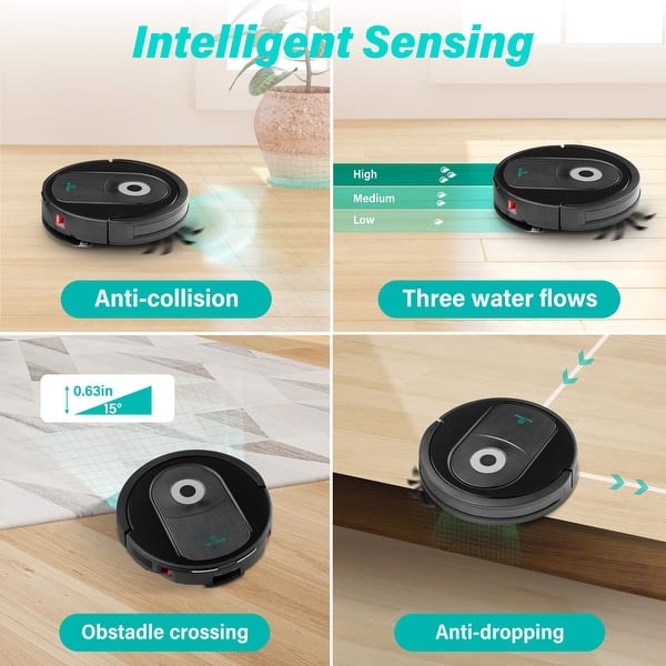 4000Pa Robot Vacuum with Watertank Dustbin and Mop Combo On Sale