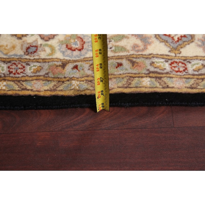 Wool/ Silk Vegetable Dye Geometric Nain Oriental Area Rug Hand-knotted - 6'0" x 9'7"