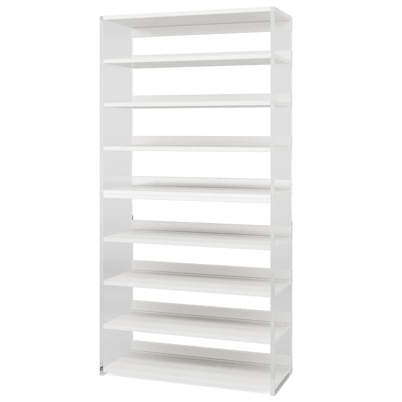 Bookshelf with Wood Shelves, Modern Bookcase, Display Storage Rack for Living Room, Bedroom, Home Office