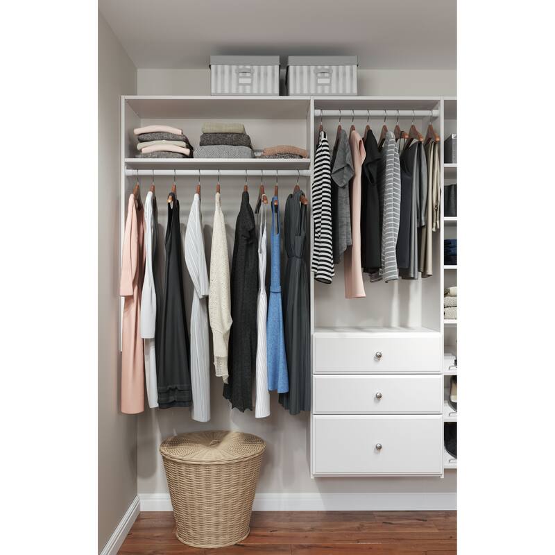 Easy Track Dual Tower Deluxe Closet Kit