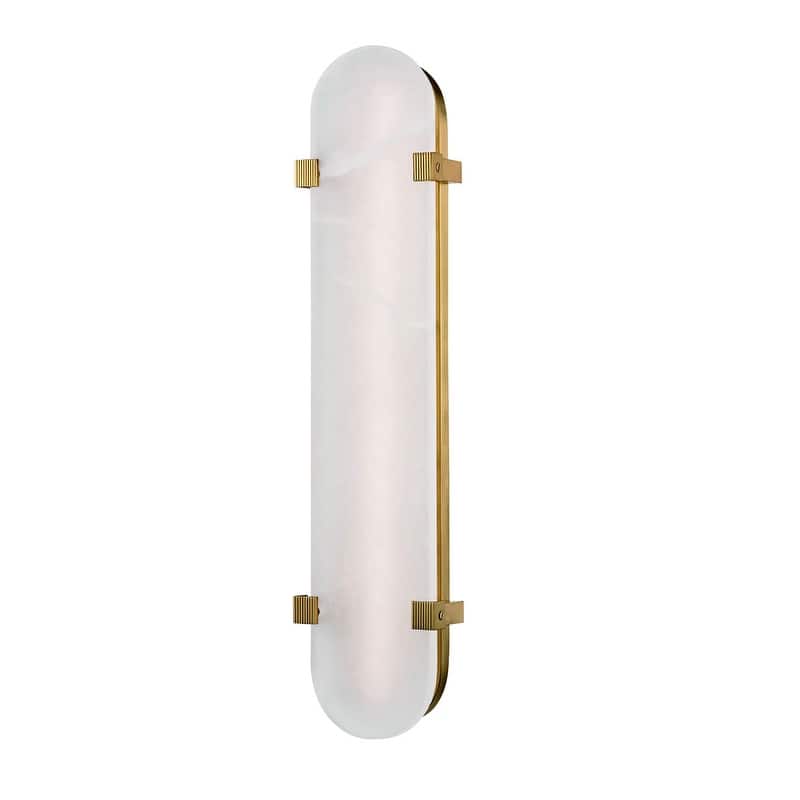 Hudson Valley Lighting Skylar Single Light 25" Tall LED Wall Sconce - Aged Brass