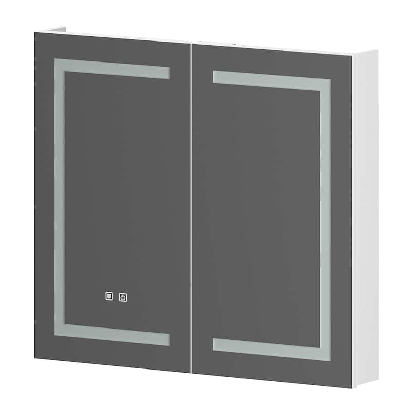 Lighted Medicine Cabinet with Mirror 35.4/47.2 Inch Bathroom Cabinet