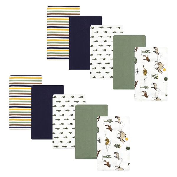 slide 1 of 1, Hudson Baby Unisex Baby Cotton Flannel Burp Cloths, Desert Animals, One Size - Desert Animals - One Size One Size - Desert Animals