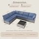 preview thumbnail 17 of 45, OVIOS 7-Piece Low Profile Deep Seat Wicker Outdoor Patio Furniture Set