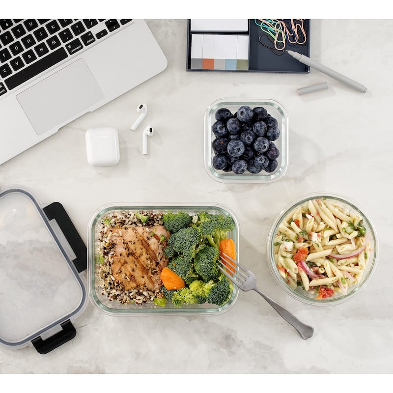 JoyFul 24 Piece Glass Food Storage Containers Set with Airtight Lids
