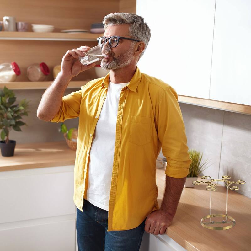 Countertop Wine Glass Holder for Bar, Kitchen Home Storage Bronze 235x335mm