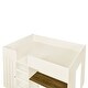 preview thumbnail 7 of 16, Full Size Wood Loft Bed with Built-in Wardrobe, Desk, Storage Shelves and Drawers, Beige