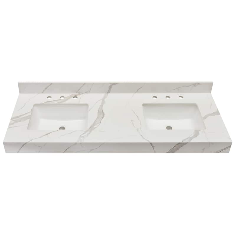 Altair Marseille Bathroom Vanity Countertop in Calacatta White with Sink without Vanity