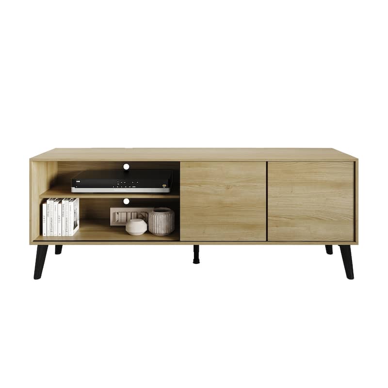 CraftPorch Contemporary TV Stand Console - Sanremo Light Oak