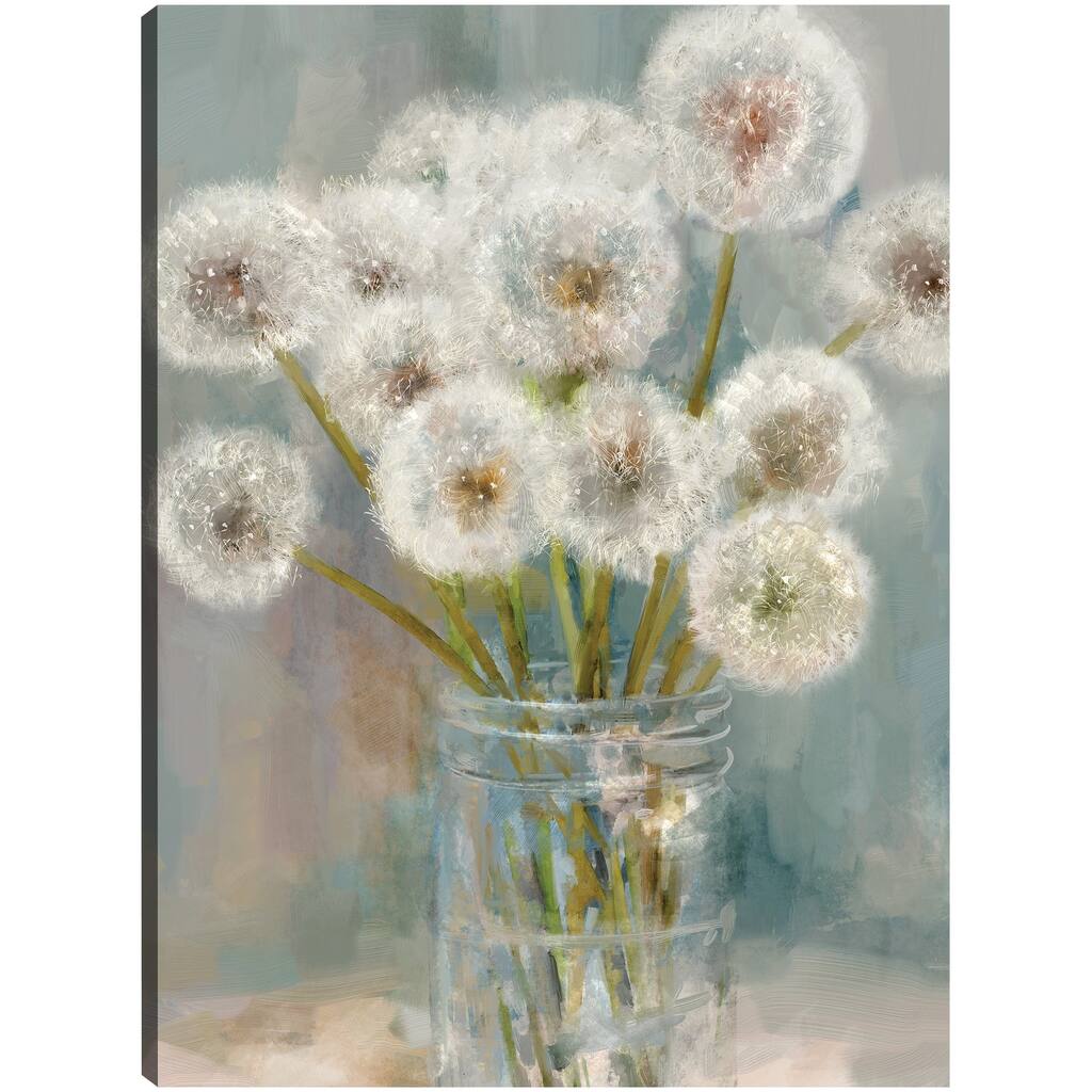 Mason Jar Wishes I By Studio Arts Canvas Art Print