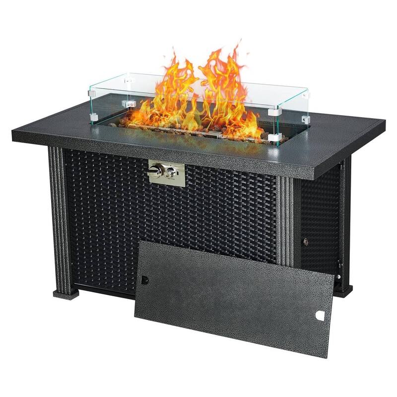 44 Inch Propane Fire Pit Table, 50000Btus Fire Table with Cover - 44 Inch