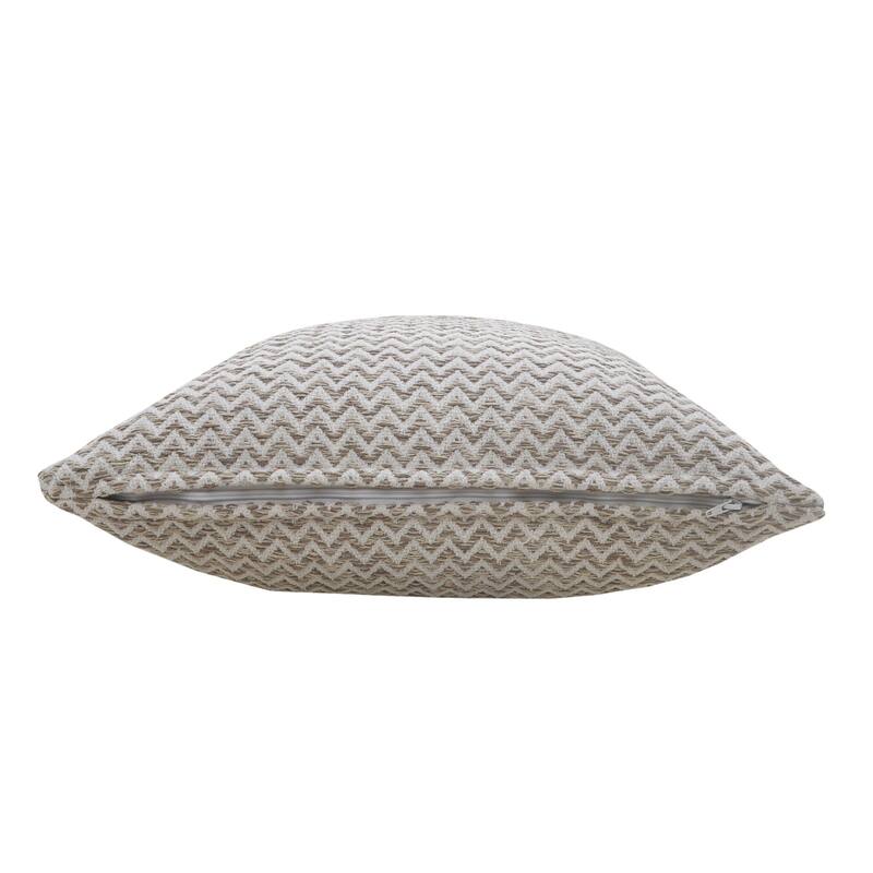 Sevita Beige and White Chevron Throw Pillow