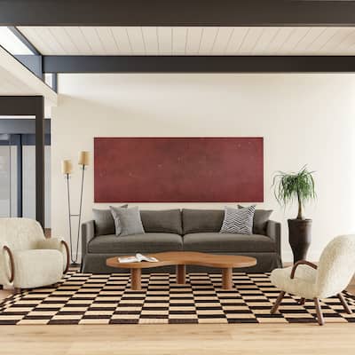Arvin Olano x Rugs USA Kia Checkerboard Wool Area Rug