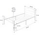 preview thumbnail 22 of 32, VECELO Twin Size Metal Bed Frame Set of 2 Victorian Style Kids Beds with Heart Pattern Headboard No Box Spring Needed
