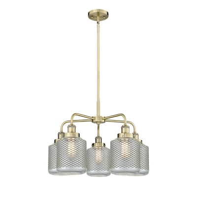 Innovations Lighting Edison - 5 Light 24" Stem Hung Chandelier