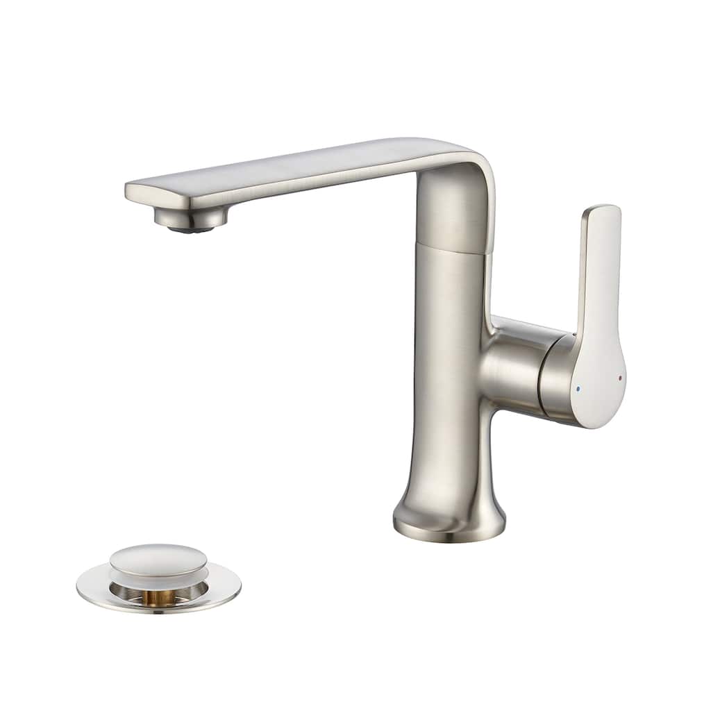Luxier Varen Single Hole Single-Handle Bathroom Faucet with drain