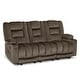 preview thumbnail 36 of 58, MCombo Power Reclining Loveseat Sofa with Heat and Massage, Fabric PR648