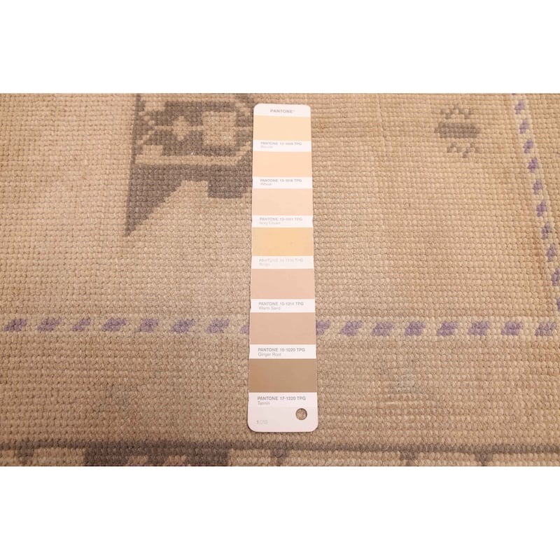 ECARPETGALLERY Hand-knotted Melis Vintage Tan Wool Rug - 4'4 x 6'3