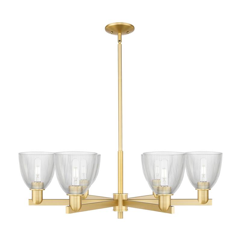 Innovations Lighting Endless Possibilities Arcadia - Castile - 6 Light 36" Stem Hung Chandelier - Clear/Satin Gold