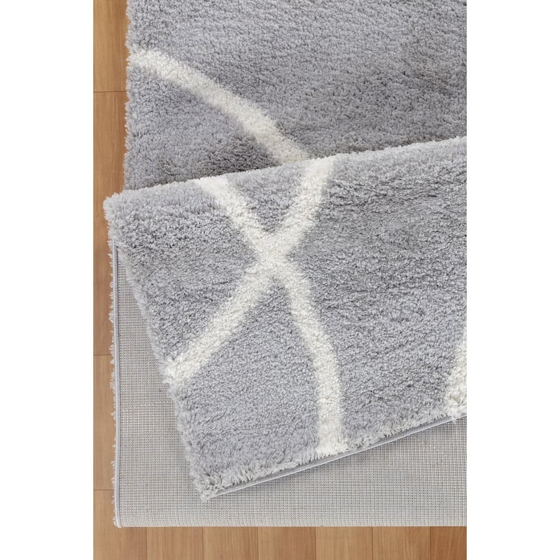 Loft Shag GC_CZY1002 Grey Shaggy Area Rug