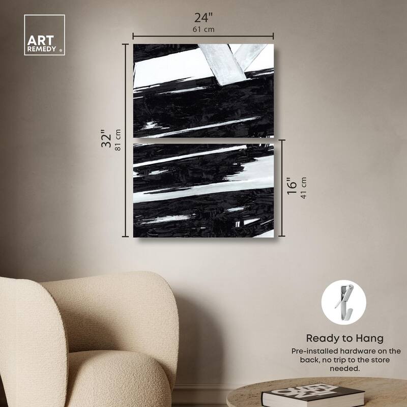 Geometric Story Canvas Set of 2 by Art Remedy, Gallery Wrapped