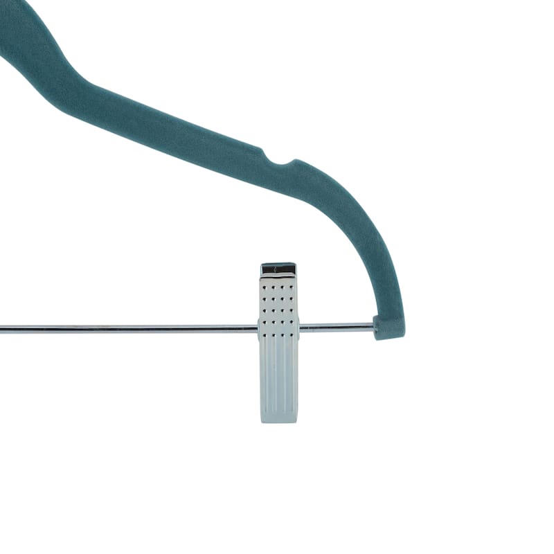 Laura Ashley 12 Pack Velvet Hangers with Clips