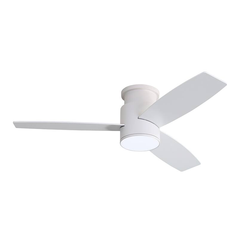 MLiAN 44" LED Flush Mounted Ceiling Fan with Remote ，3 Reversible Plywood Blades - 44