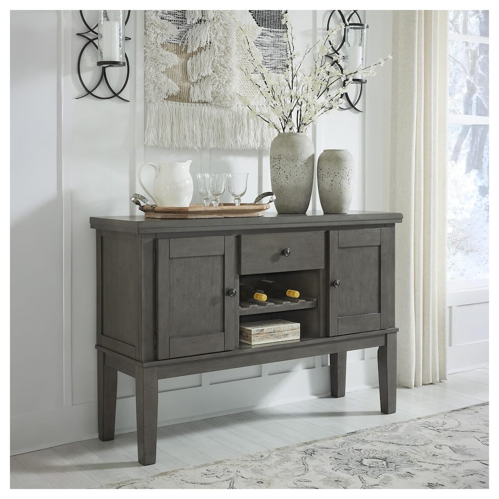 Hallanden Antique Gray Dining Room Server - 56"W x 18"D x 39"H