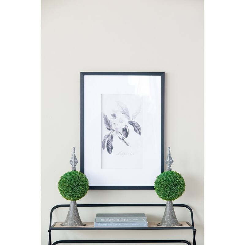 Artificial Boxwood Topiary Ball in Pot Ready to Use Home and Garden Decor - Green