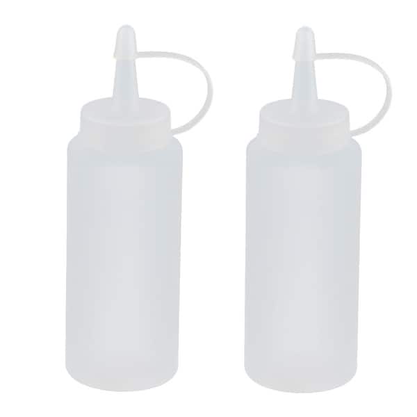 Squeeze Bottle Attached Oil Sauce Dispenser Nozzle Cap 200ml 2 Pcs - 6.3 x 2(H*D) - White