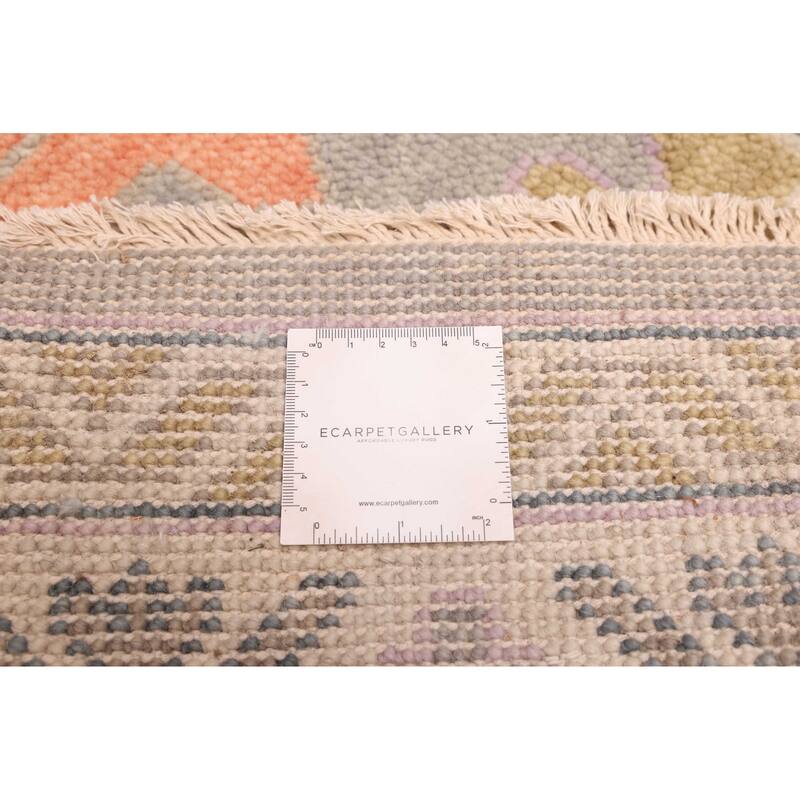 ECARPETGALLERY Hand-knotted Modern Oushak Light Grey Wool Rug - 8'0 x 9'9