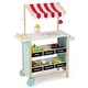 preview thumbnail 13 of 19, Costway Kids Ice Cream Cart Wooden Toddler Farmers Market Stand with - See Details