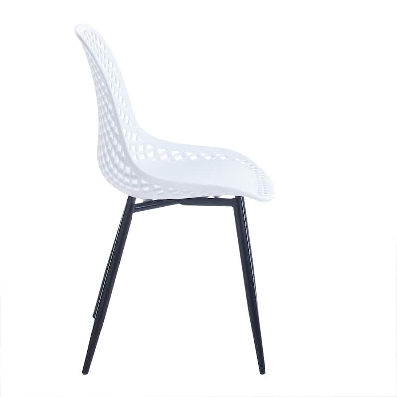 Porthos Home Egil Dining Chairs Set Of 2, Plastic Back, Iron Legs