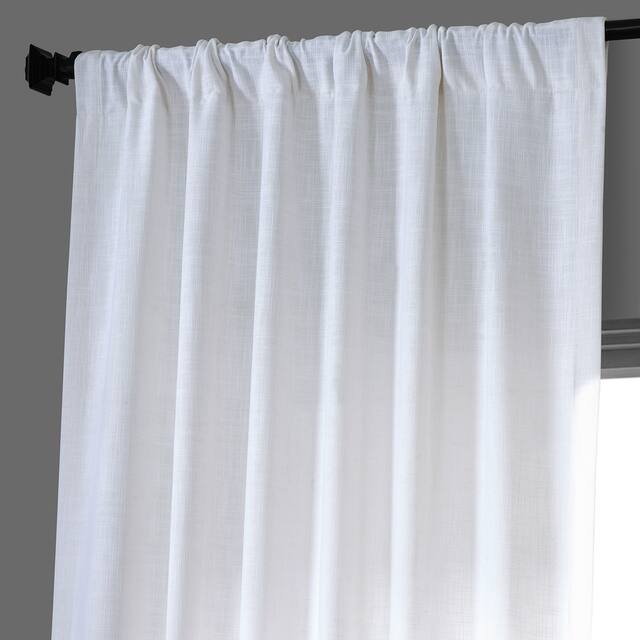 Heavy Faux Linen Single Curtain (1 Panel)