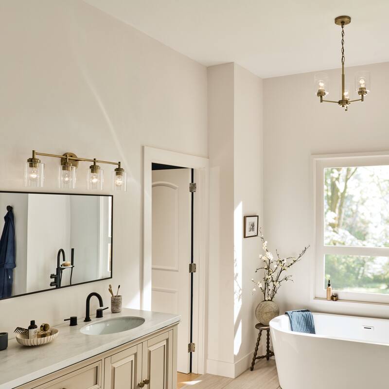 Kichler Lighting Winslow 30 in. 4-Light Natural Brass Vanity Light - 30 in