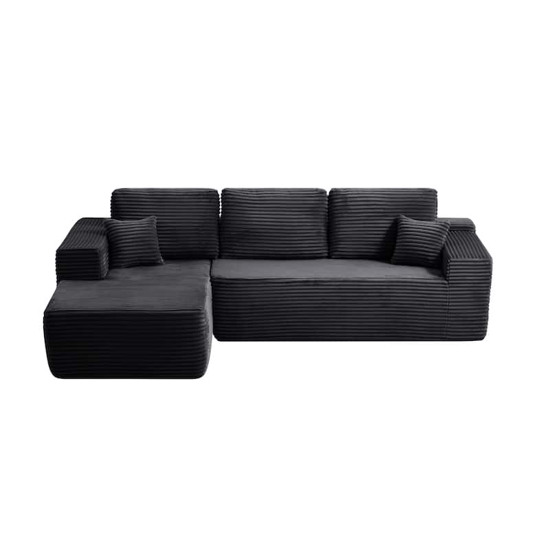105" Cloud Sectional Couch with L-Shape Chaise,Modern Modular Sofa with Deep Seat, Upholstered Couches