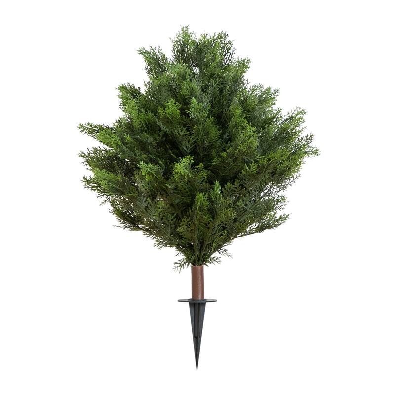 Cedar Bush Artificial Plant with Stakes - 3' - Green