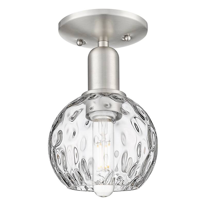 Innovations Lighting Endless Possibilities Arcadia - Athens Water Glass - 1 Light 6" Semi-Flush Mount