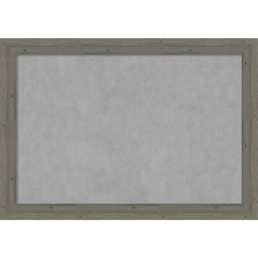 Amanti Art Fencepost Grey Narrow Framed Magnetic Board